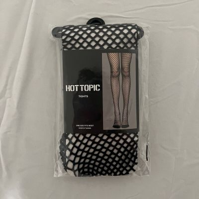 Hot Topic Fishnets Tights One Size Fits Most  Black Halloween Goth